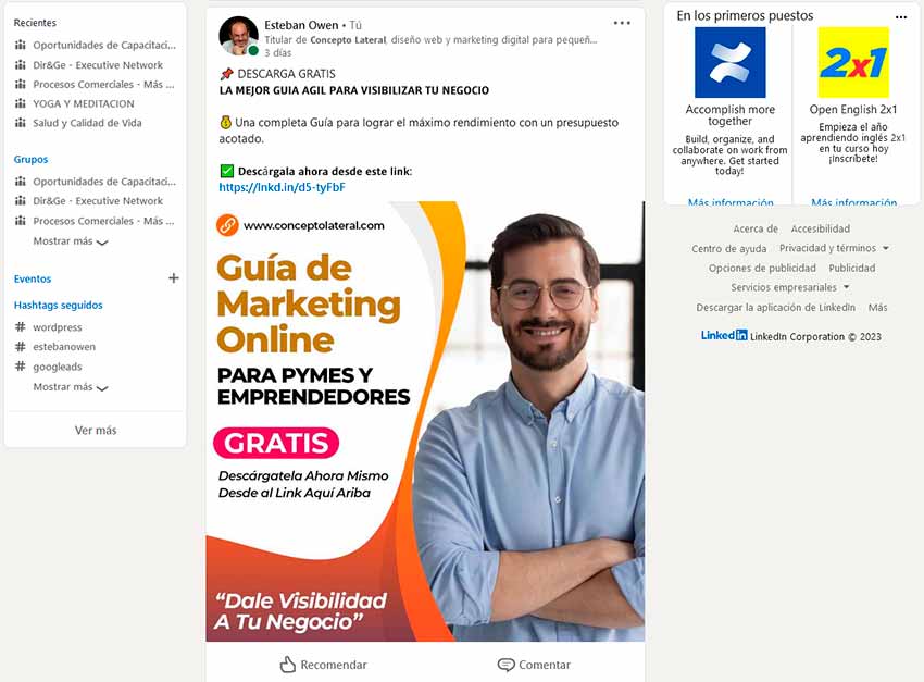 Cómo postear en LinkedIn